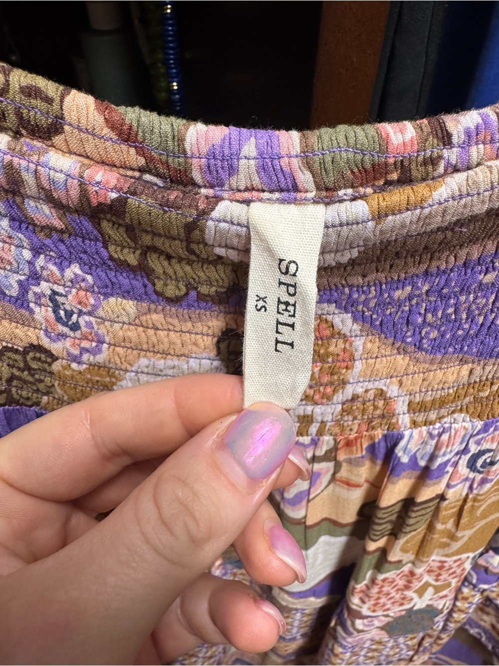 Spell Dancing Valley Ra-Ra Maxi Skirt in Violet - like New - Sz XS - Picture 3 of 10